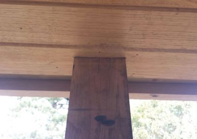 Hardwood cerling to veranda surround extension